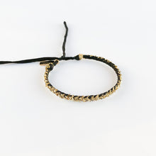 Load image into Gallery viewer, Black &amp; Gold Luxe Original Adjustable Bracelet