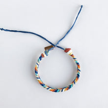 Load image into Gallery viewer, Denim Aztec Super Chunky Fishtail Adjustable Bracelet