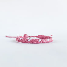 Load image into Gallery viewer, Desert Rose Color Block Super Chunky Braided Adjustable Bracelet