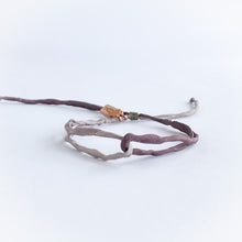Load image into Gallery viewer, Infinity Adjustable Bracelet - Aubergine &amp; Light Taupe
