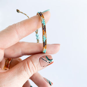 Indigo and Arrow Southwest Aztec Beaded Adjustable Bracelet