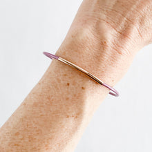 Load image into Gallery viewer, Wisteria + Rosegold Rooster Moon Co. Leather Bangle