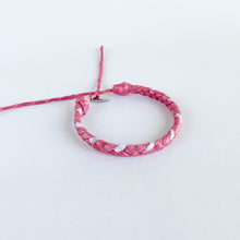 Load image into Gallery viewer, Desert Rose Color Block Super Chunky Braided Adjustable Bracelet
