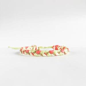 Watermelon Limeade Super Chunky Braided Adjustable Bracelet