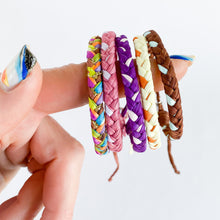 Load image into Gallery viewer, Tumbleweed Color Block Super Chunky Braided Adjustable Bracelet