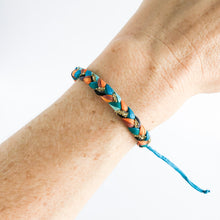 Load image into Gallery viewer, Copper Peacock Super Chunky Braided Adjustable Bracelet