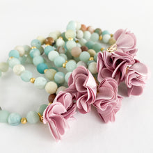 Load image into Gallery viewer, Amazonite Blossom Stretch Beaded Bracelet by Rooster Moon Co. - *Variant