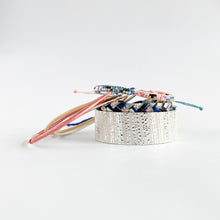 Load image into Gallery viewer, Pearl + Rosegold Rooster Moon Co. Leather Bangle