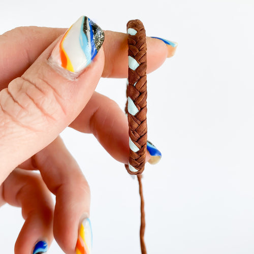 Mojave Color Block Super Chunky Braided Adjustable Bracelet