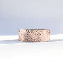 Load image into Gallery viewer, Flourish Leather Rosegold Crackle Slim Cuff