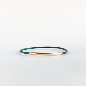 Deep Forest Rooster Moon Co. Leather Bangle