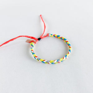 Neon Summer Chunky Adjustable Bracelet - One Size Fit w/new wax cord closure