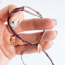 Load image into Gallery viewer, Infinity Adjustable Bracelet - Aubergine &amp; Light Taupe