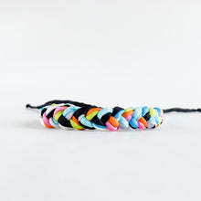Load image into Gallery viewer, Neon Summer Rag Braid Adjustable Bracelet - One Size Fit w/new wax cord closure
