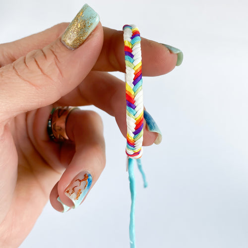 Over the Rainbow Super Chunky Fishtail Adjustable Bracelet