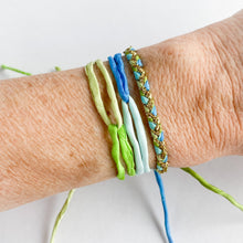 Load image into Gallery viewer, Infinity Adjustable Bracelet - Green Apple &amp; Spring Green *Made to order - ships with 10 days