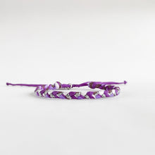 Load image into Gallery viewer, Purple Petals Chunky Adjustable Bracelet