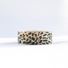 Load image into Gallery viewer, Flourish Leather Cheetah Cork Slim Cuff