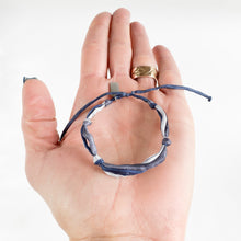 Load image into Gallery viewer, Midnight Forget Me Knot Adjustable Bracelet