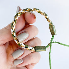 Load image into Gallery viewer, Olive, White &amp; Gold Boy Braid