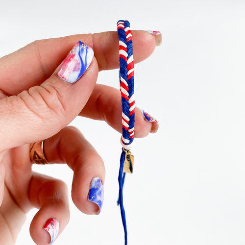 Our Flag Plump Fishtail Adjustable Bracelet - Navy