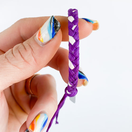 Nightfall Color Block Super Chunky Braided Adjustable Bracelet