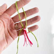 Load image into Gallery viewer, Jeslyn Pink Intention Tassel Adjustable Bracelet