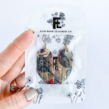 Load image into Gallery viewer, Flourish Leather Garden Party Mini Fringe Earrings