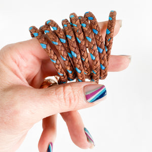 Chocolate River Super Chunky Braided Adjustable Bracelet - Silk closure size L