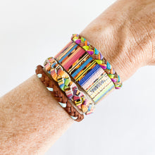 Load image into Gallery viewer, Mojave Color Block Super Chunky Braided Adjustable Bracelet