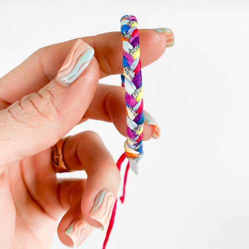 Sunset Super Chunky Braided Adjustable Bracelet