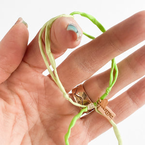 Infinity Adjustable Bracelet - Green Apple & Spring Green *Made to order - ships with 10 days