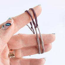 Load image into Gallery viewer, Infinity Adjustable Bracelet - Aubergine &amp; Light Taupe