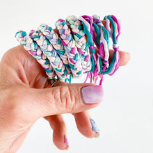 Load image into Gallery viewer, Wildflower Rag Braid Adjustable Bracelet - One Size Fit w/new wax cord closure