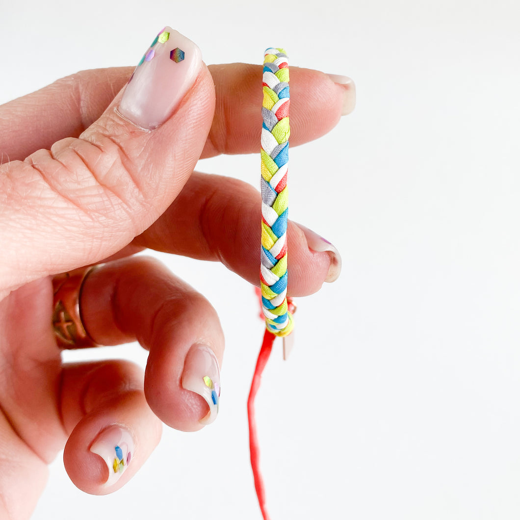 Neon Summer Chunky Adjustable Bracelet - One Size Fit w/new wax cord closure