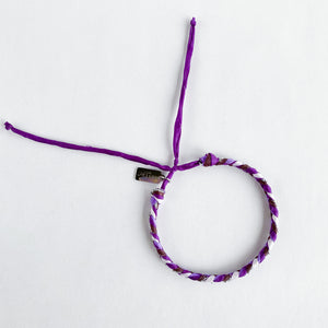 Purple Petals Chunky Adjustable Bracelet