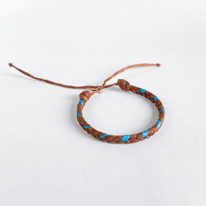 Chocolate River Super Chunky Braided Adjustable Bracelet - Silk closure size L