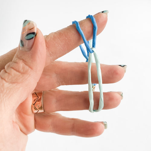 Infinity Adjustable Bracelet - Periwinkle & Pale Blue *Made to order - ships with 10 days