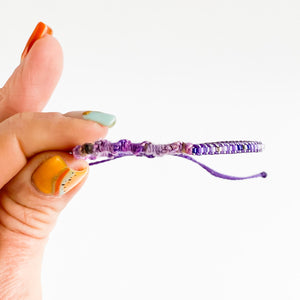 Indigo & Arrow Lilac Dainty Tribal Twist Adjustable Bracelet