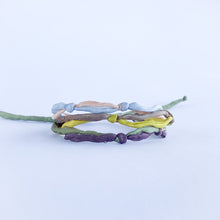 Load image into Gallery viewer, Cactus Bloom Forget Me Knot - 6 Strand Adjustable Bracelet - One Size Fit w/wax cord closure