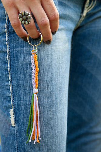 Pretty by JL Vault - Tangerine Hills Tassel Key Fob
