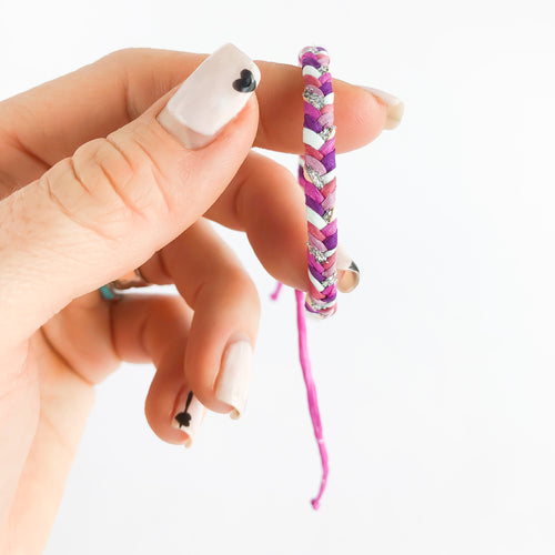 Lilac Dreams Chunky Fishtail Adjustable Bracelet